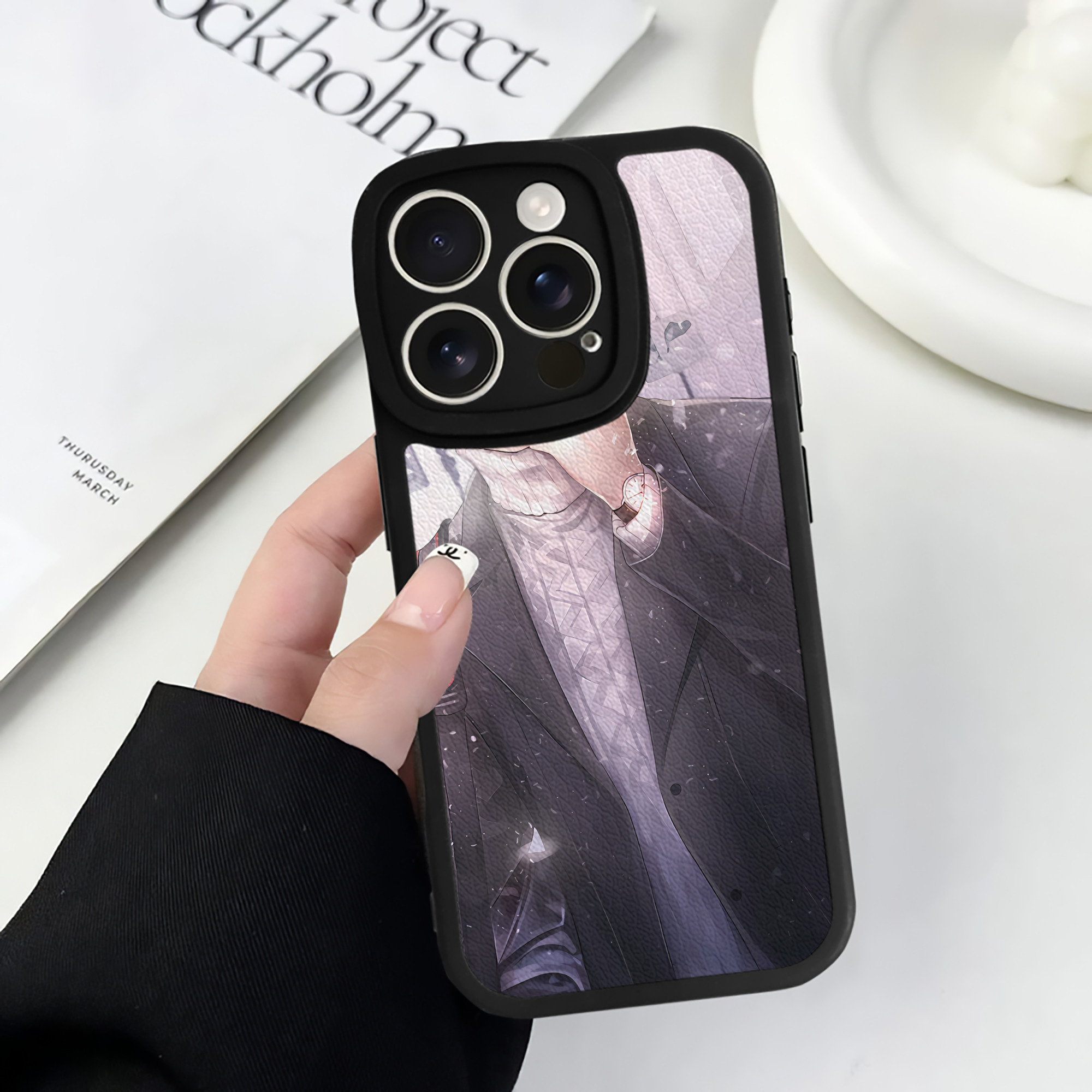 （画像用） ハイキュー!! Haikyu!! 【iPhone 16シリーズ対応】シリコンスマホケース（レザー調） 材質：シリコン